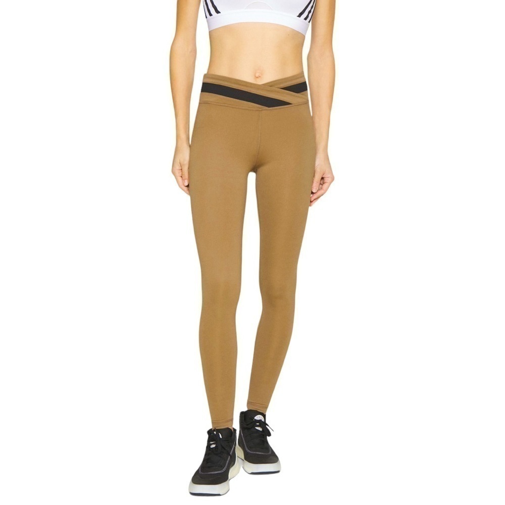 Sweaty Betty All Day Wrap Waist 7/8‎ Leggings Womens Size Small Taupe Brown New